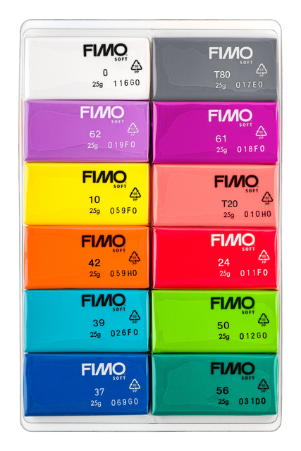 Klei Fimo soft colour pak à 12 briljante kleuren