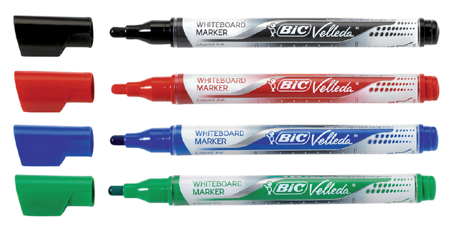 Viltstift Bic Velleda liquid whiteboard rond medium zwart