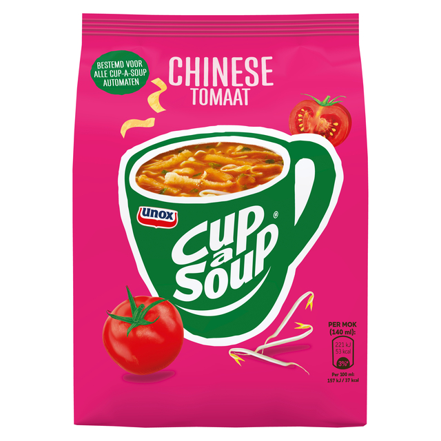 Cup-a-Soup Unox machinezak Chinese tomaat 140ml