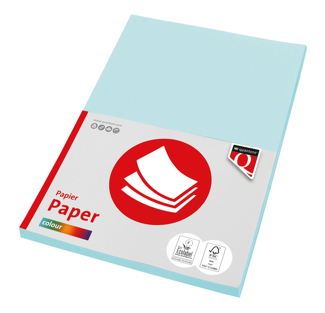 Kopieerpapier Quantore Colour A4 120gr lichtblauw 100vel