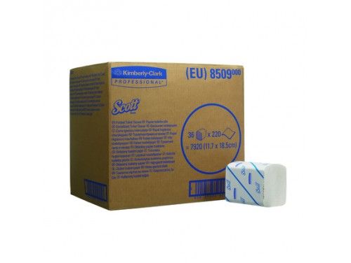 Kimberly Clark Scott Toiletpapier Gevouwen 2lgs 36pak x 220