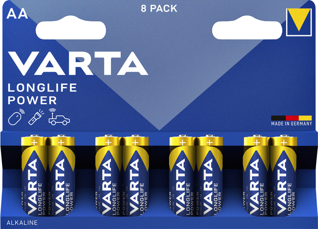 Batterij Varta Longlife Power 8xAA