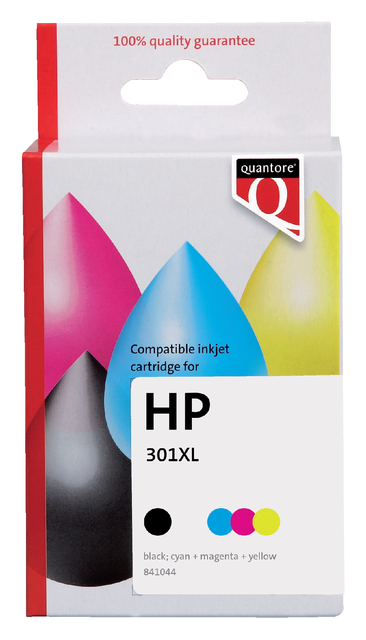 Inktcartridge Quantore alternatief tbv HP CH563EE CH564EE 301XL zwart + kleur