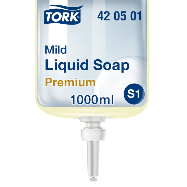 Handzeep Tork S1 mild geparfurmeerd parelwit 1000ml 420501