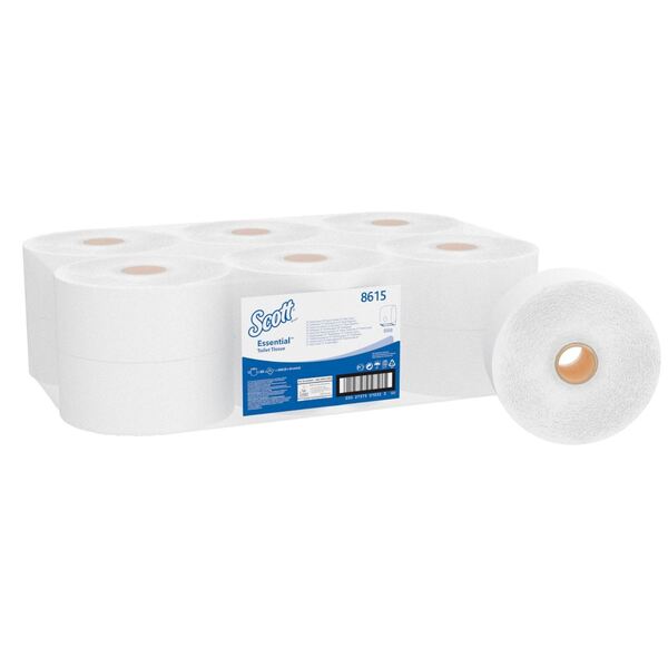 Kimberly Clark SCOTT Toiletpapier Midi Jumbo Wit 2lg 12rol