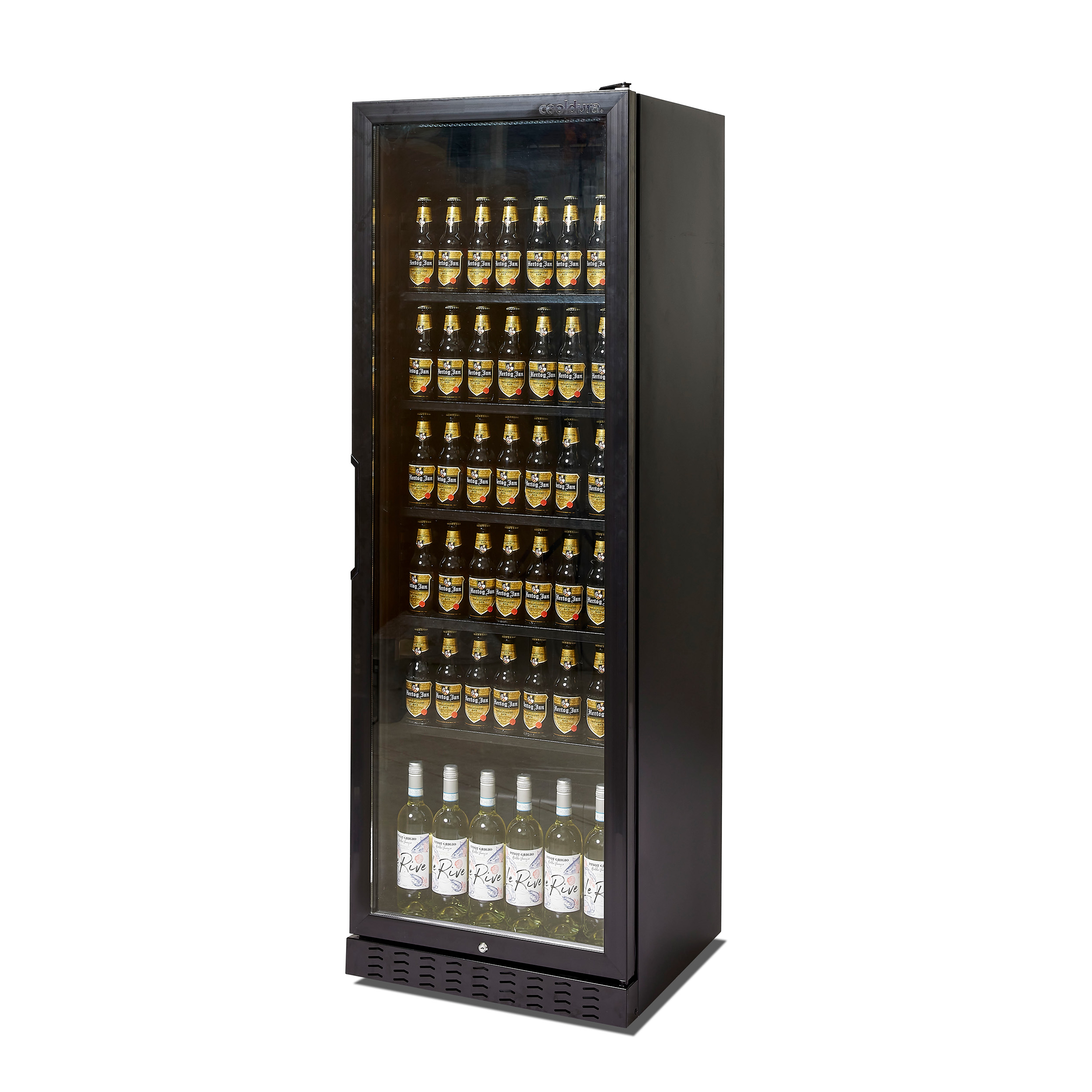 Cooldura Display Refrigerator LED - 380 Liter - Zwart