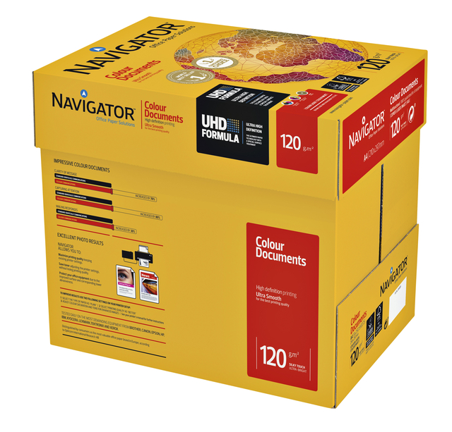 Kopieerpapier Navigator Colour Documents A4 120gr wit 250 vel