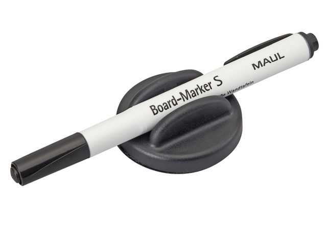 Whiteboardwisser MAUL met whitebordstift zwart magnetisch