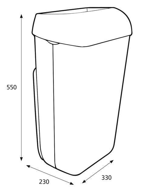 Afvalbak Katrin 91899 25liter wit