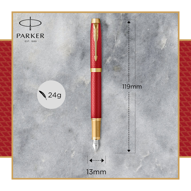 Vulpen Parker IM Premium deep red GT fijn