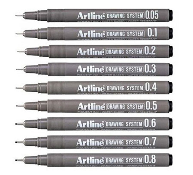 Fineliner Artline technisch 0.3mm zwart