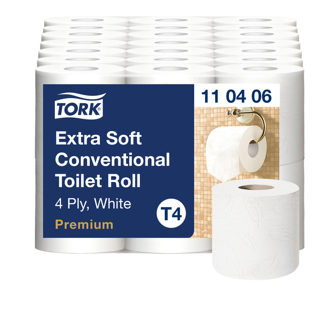 Toiletpapier Tork T4 premium extra zacht 4-laags 150 vel wit 110406