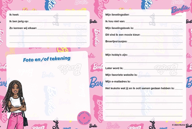 Vriendenboek Interstat Barbie