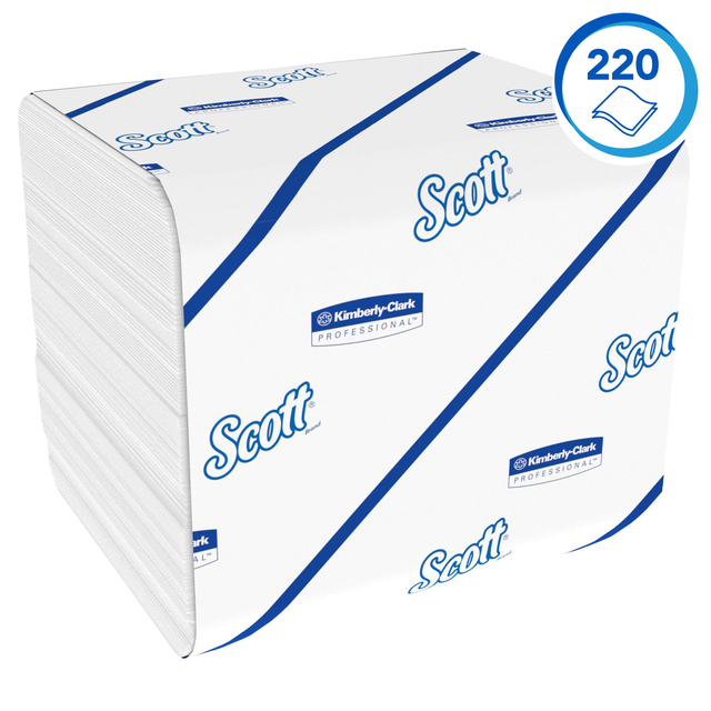 Toiletpapier Scott Control gevouwen 2-laags 36x220vel wit 8509