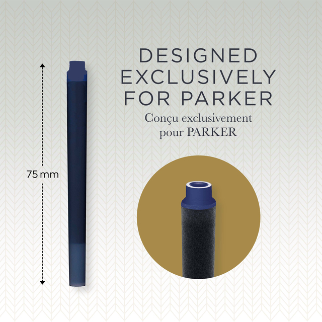 Inktpatroon Parker Quink zwart blister à 10 stuks