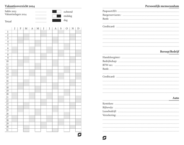 Agendavulling 2025 Succes Senior 7dagen/2pagina's