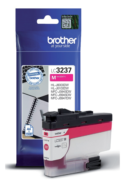 Inktcartridge Brother LC-3237M rood