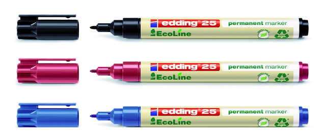 Viltstift edding 25 Ecoline rond 1mm blauw