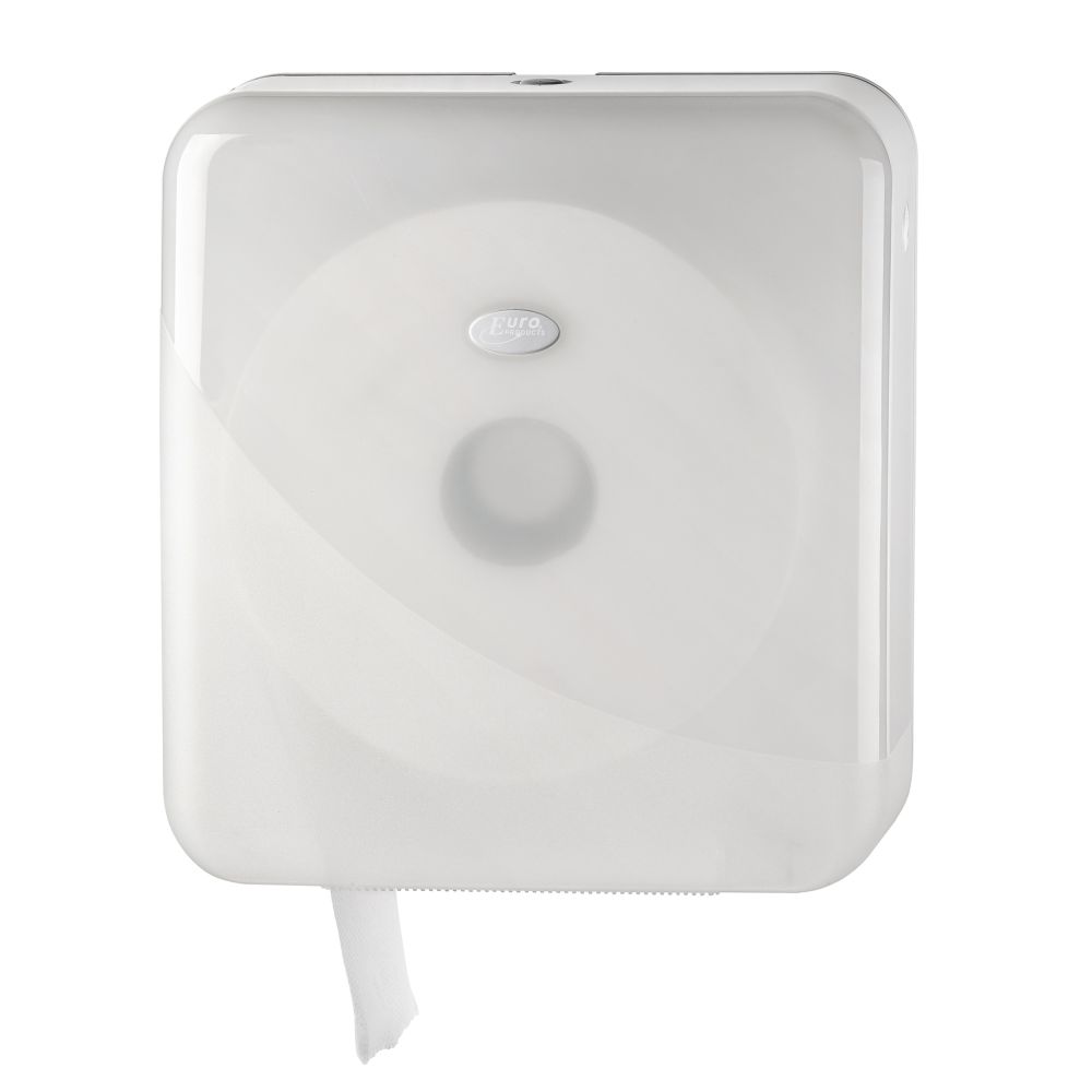 Pearl White Toiletpapier Dispenser Jumbo Maxi wit