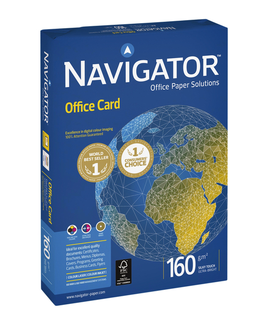 Kopieerpapier Navigator Office Card A3 160gr wit 250 vel