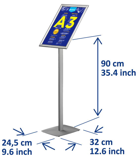 Infostandaard Europel incl. A3 kliklijst 25mm