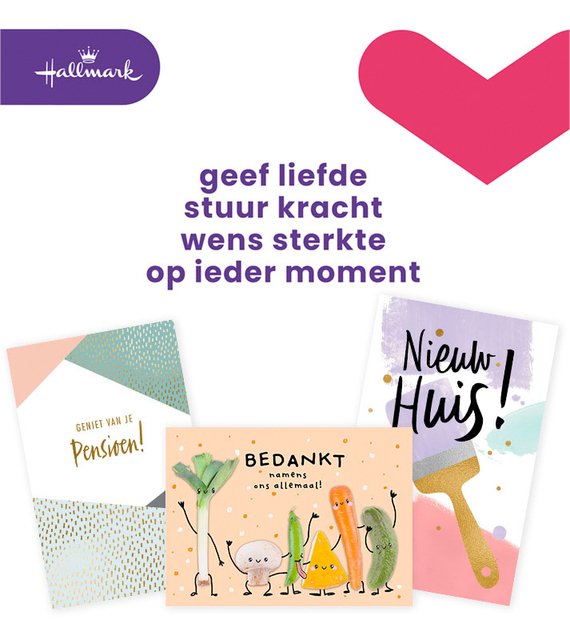 Wenskaart Hallmark navulset diversen 12 kaarten