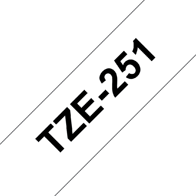 Labeltape Brother P-touch TZe-251 standaard 24mm zwart op wit