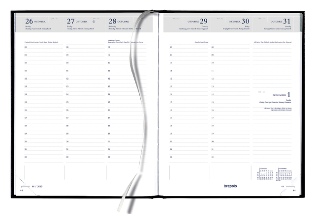 Agenda 2025 Quantore week 7dagen/2pagina's A5 4-talig zwart