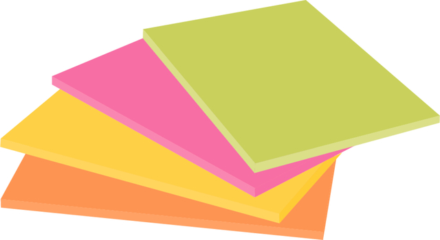 Memoblok Post-it 6445 Super Sticky 152x101mm assorti 4 stuks