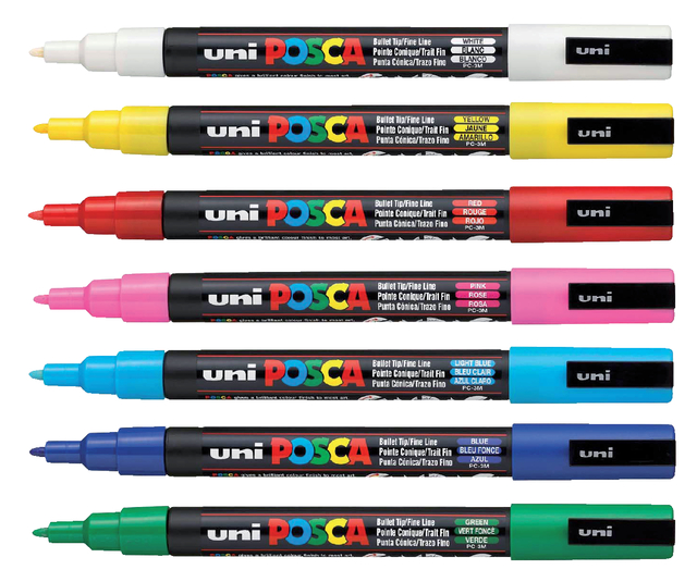 Verfstift Posca PC3M fijn lichtblauw