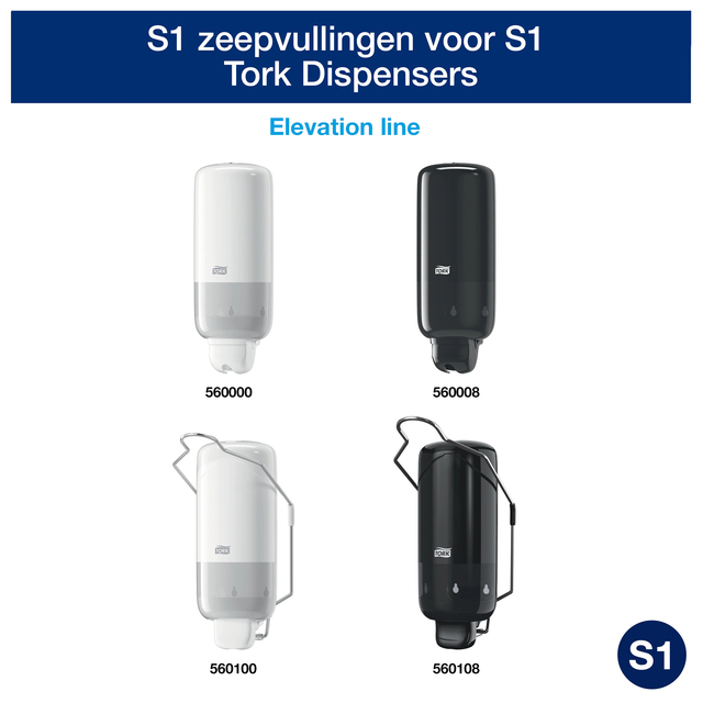 Handzeep Tork S1 vloeibaar mild en ongeparfumeerd 1000ml 420701