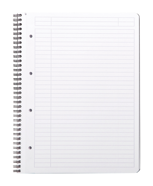 Notitieboek Rhodia Greenbook A4+ lijn 4-gaats 180 pagina's 90gr zwart