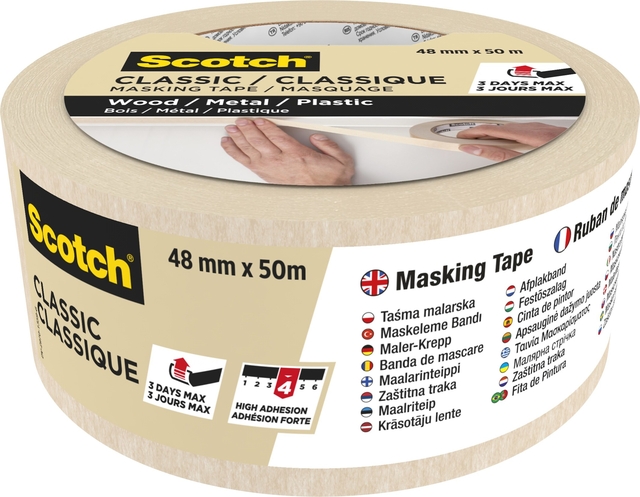 Afplaktape Scotch Classic 48mmx50m beige