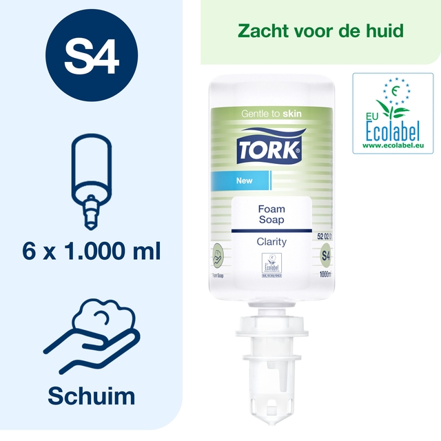 Handzeep Tork Clarity S4 foam 1000ml 520201