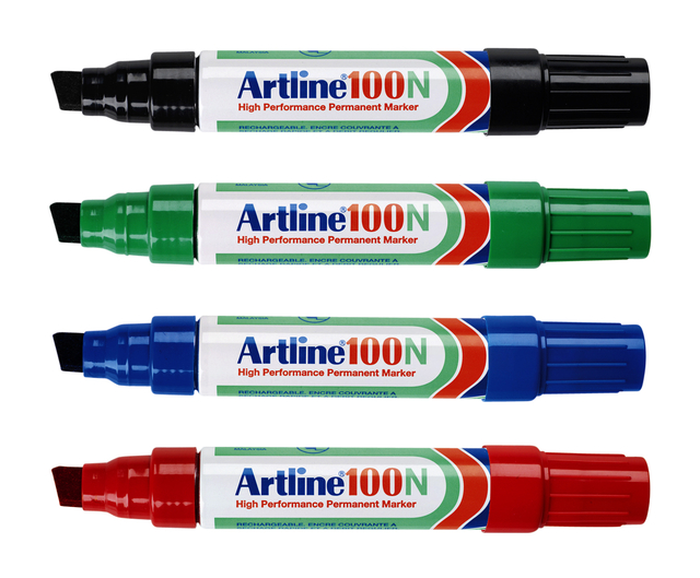 Viltstift Artline 100 schuin 7.5-12mm blauw