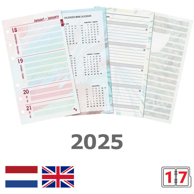 Agendavulling 2025 Kalpa Personal bloemen 7dagen/2pagina's