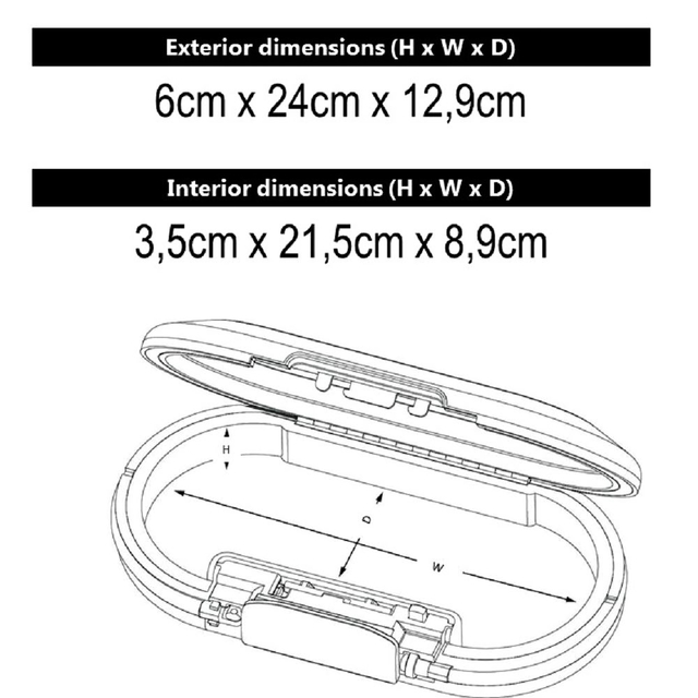 Draagbare kluis MasterLock Safe space met combinatieslot en kabel wit