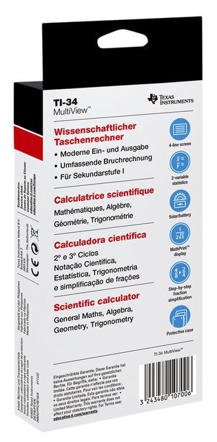 Rekenmachine TI-34 multiview
