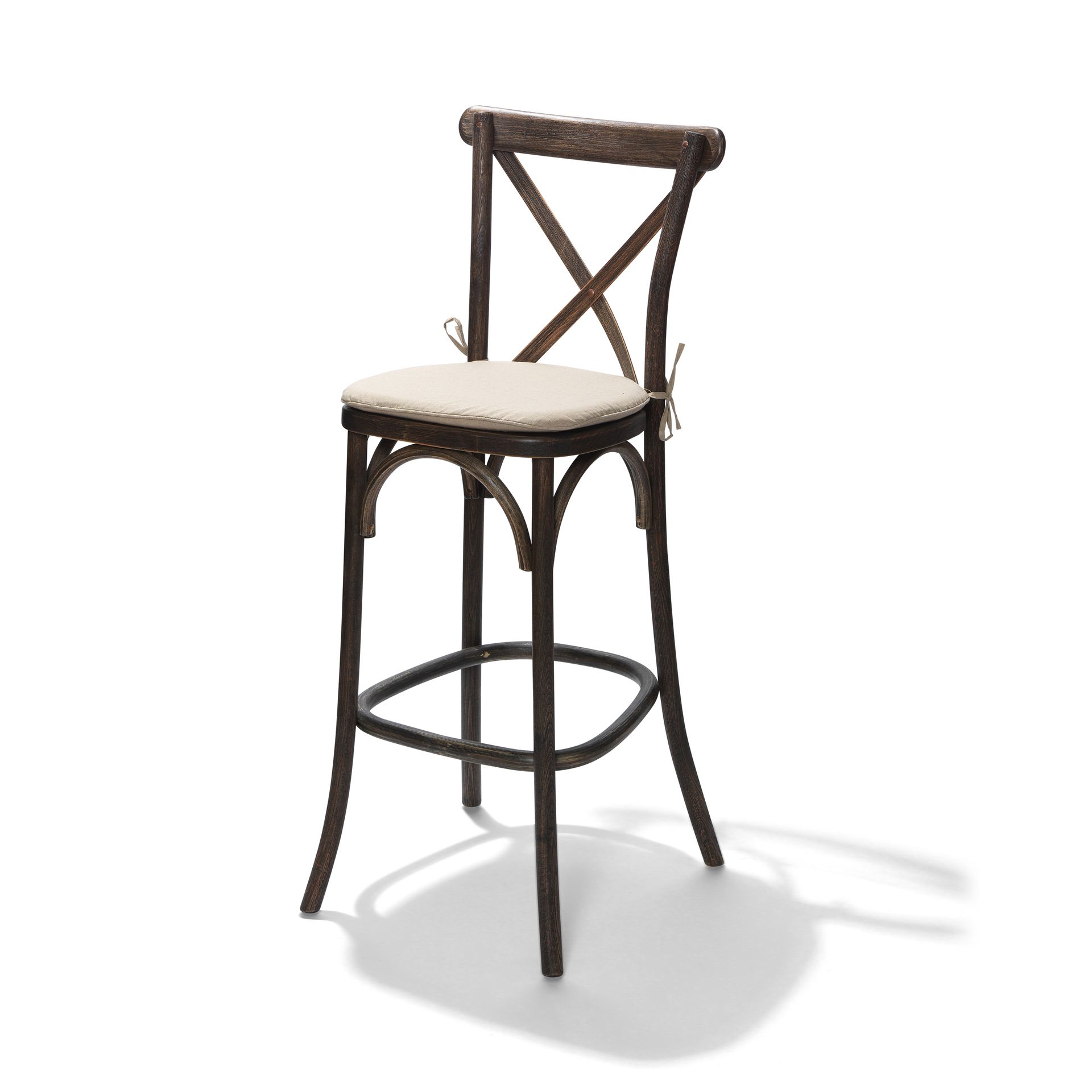 Kussen voor Crossback (bar)stoel, ecru, gewatteerd, 46x45x2cm (LxBxH), 50100CSHN