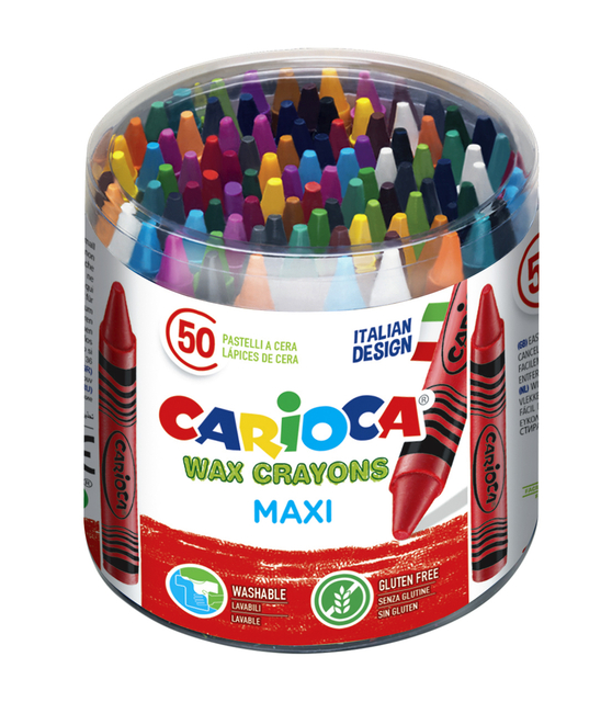 Waskrijt Carioca Maxi pot á 50 stuks assorti