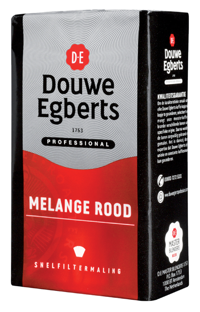 Koffie Douwe Egberts snelfiltermaling Melange Rood 250gr