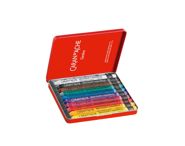 Waskrijt Caran d'Ache neocolor-II 10 stuks assorti