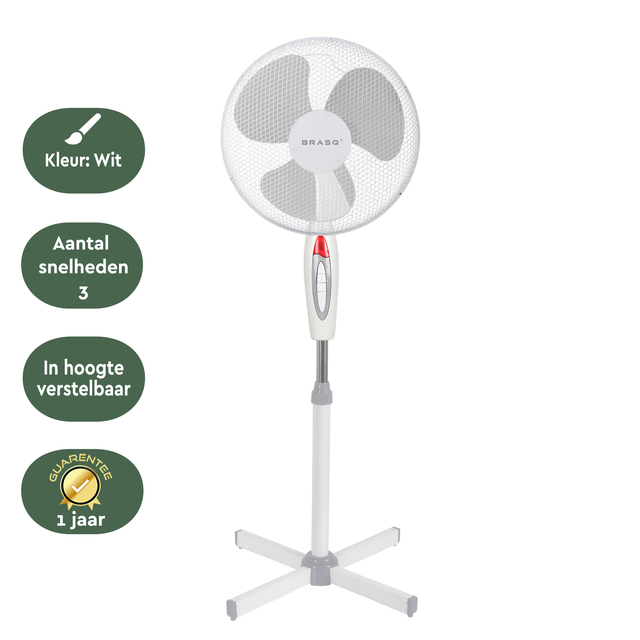 Statiefventilator BRASQ F300 Ø 40cm wit