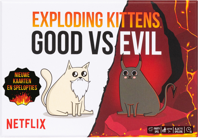 Kaartspel Exploding Kittens good vs evil