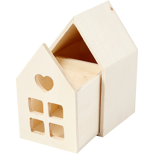 Huis met lade Creativ Company 10.8x6.8 cm hout