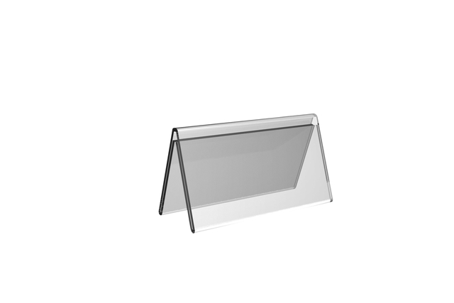 Tafelnaambord Europel V-standaard 150mmx70mm acryl