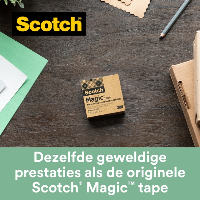 Plakband Scotch Magic 900 19mmx30m onzichtbaar mat