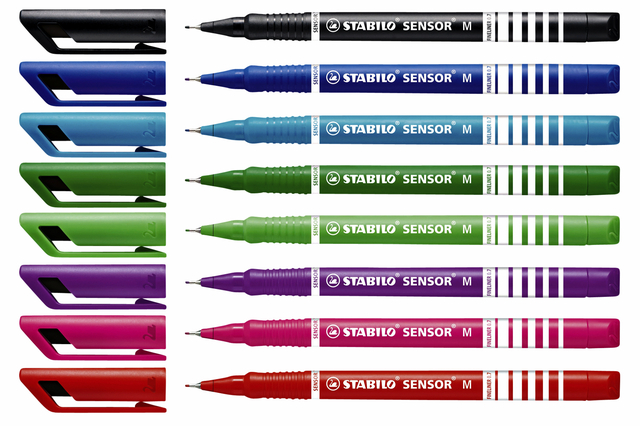 Fineliner STABILO Sensor 187/46 medium zwart