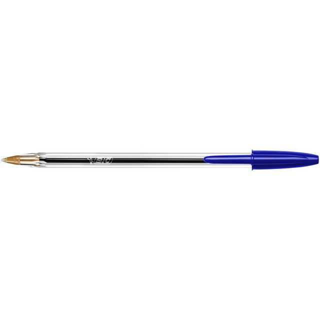 Balpen Bic Cristal medium blauw in tubo verpakking