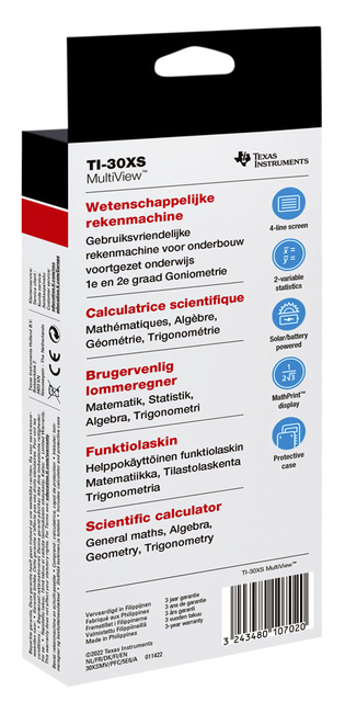 Rekenmachine TI-30XS solar multiview